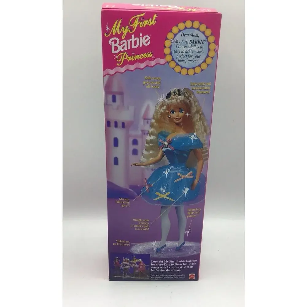 My First Barbie Princess 1994 Vintage NRFB Easy  Dress Blonde Doll Mattel 13064